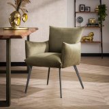 Eetkamerfauteuil lobby / Groen velours