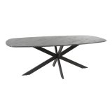 Eetkamertafel 215 deens ovaal / 3D Melamine slate stone