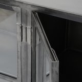 Dressoir Rift metal 4 deuren / Gun metal