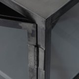 Dressoir Rift metal 4 deuren / Gun metal
