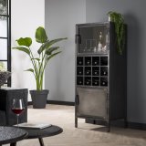 Wijnkast Ruff metal / Gun metal
