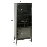 Wijnkast Ruff metal / Gun metal
