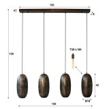 Hanglamp 4L cosmic / Brons antiek