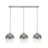 Hanglamp 3L bubble shaded / Oud zilver