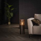 Vloerlamp Ø20 cilinder 60cm / Zwart nikkel