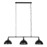 Hanglamp 3L halfronde kap-industrial tube / Zwart