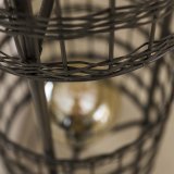 Vloerlamp 2L metal blinds / Zwart nikkel