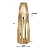 Vloerlamp 3L launch / Massief mango naturel
