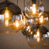 Hanglamp 4+3 multi globe XL / Artic zwart