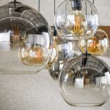 Hanglamp 4+3 multi globe XL / Artic zwart