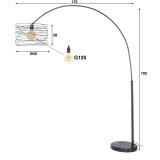Booglamp Ø45 curl / Charcoal