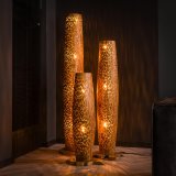 Vloerlamp L bars / Massief gerecycled teakhout
