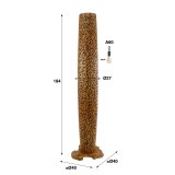 Vloerlamp L bars / Massief gerecycled teakhout