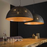 Hanglamp Ø70 punch / Zwart bruin