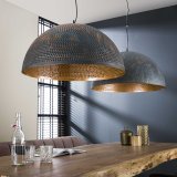 Hanglamp Ø70 punch / Zwart bruin