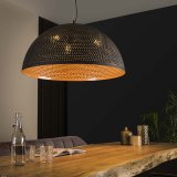 Hanglamp Ø70 punch / Zwart bruin