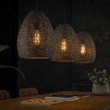 Hanglamp 3x Ø26 armor ovaal / Zwart bruin