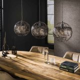 Hanglamp 3L Ø30 armor open / Zwart bruin