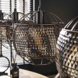 Hanglamp 4L Ø25 armor open / Zwart bruin