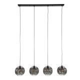 Hanglamp 4L Ø25 armor open / Zwart bruin
