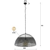 Hanglamp Ø80 armor / Zwart bruin