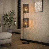 Vloerlamp 2L armor tube / Zwart bruin