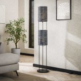 Vloerlamp 2L armor tube / Zwart bruin