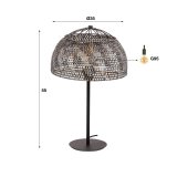 Tafellamp Ø35 armor open / Zwart bruin
