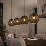 Hanglamp 4x Ø25 zip / Artic zwart