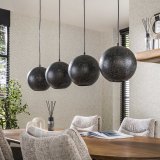 Hanglamp 4x Ø25 zip / Artic zwart