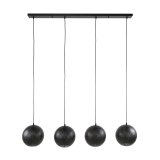 Hanglamp 4x Ø25 zip / Artic zwart