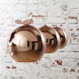 Hanglamp 3L globe / Koper