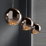 Hanglamp 3L globe / Koper