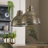 Hanglamp 2xØ38 screen / Brons antiek