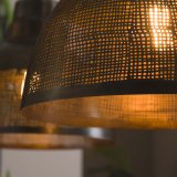 Hanglamp 2xØ38 screen / Brons antiek