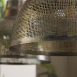 Hanglamp 2xØ38 screen / Brons antiek