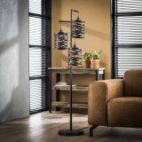 Vloerlamp 3L spindle / Slate grey