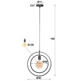 Hanglamp 1L Turn around / Charcoal