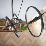 Hanglamp 3L Turn around getrapt / Charcoal
