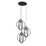 Hanglamp 3L Turn around getrapt / Charcoal
