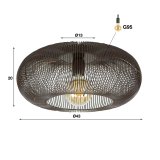Plafondlamp Ø43 copper twist / Zwart nikkel
