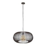 Hanglamp Ø70 copper twist / Zwart nikkel