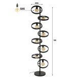 Vloerlamp 8L hover / Charcoal