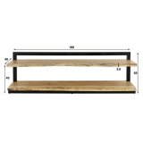 TV-meubel edge / Massief acacia naturel