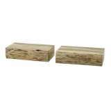 Nachtkastje 1L set/2 tree L / Massief acacia naturel