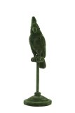 Ornament Passaro olijfgroen fluweel, 9,5x9,5x29,5 cm