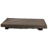 Plateau Cantiella black wash hout, 39x19x4,5 cm