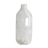 Vaas Berbenno transparant/wit glas, 11x24 cm