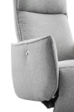 Relaxfauteuil Moio HR-schuim zitting zinc