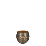 Theelichthouder Pedavena donkergoud, 10,5x9 cm